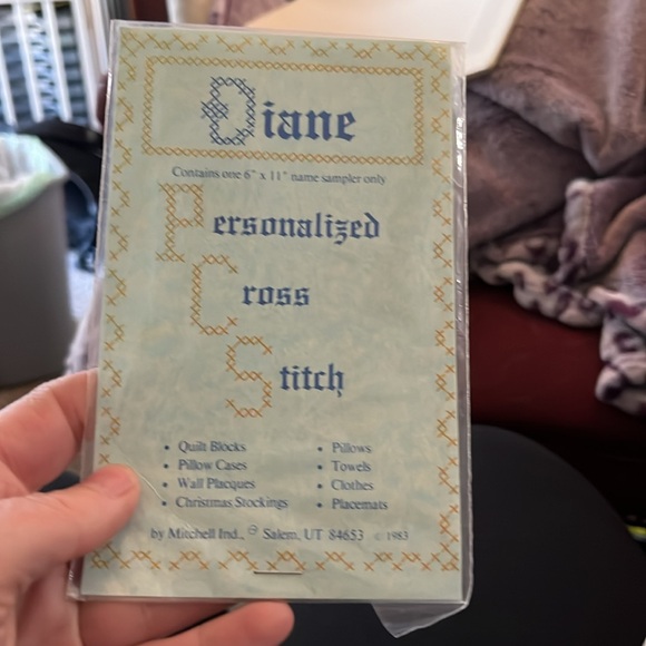 New, Set of 5, Cross Stitch Name Patterns, Deanne, Diane, Donna, Jean, Joan - Picture 3 of 7